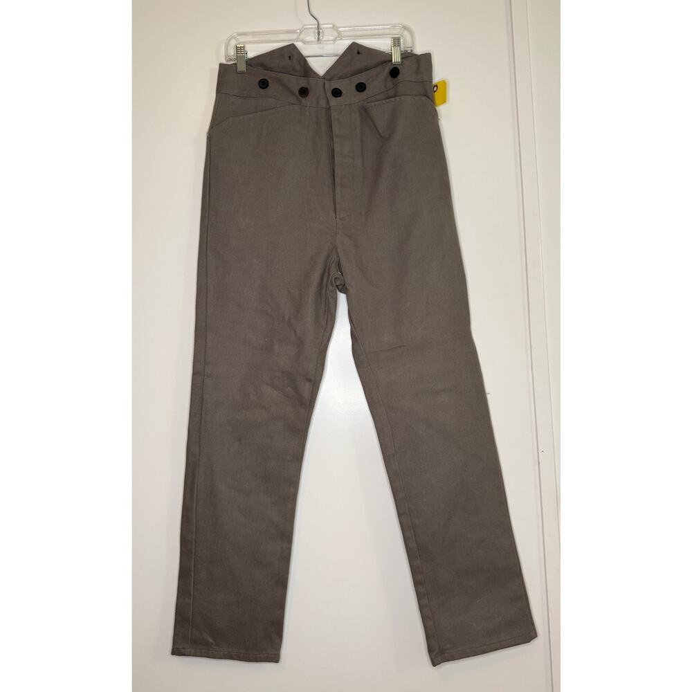 Men's Frontier Classics Western Costume Pants Size 32 Grey/Beige (Greige)